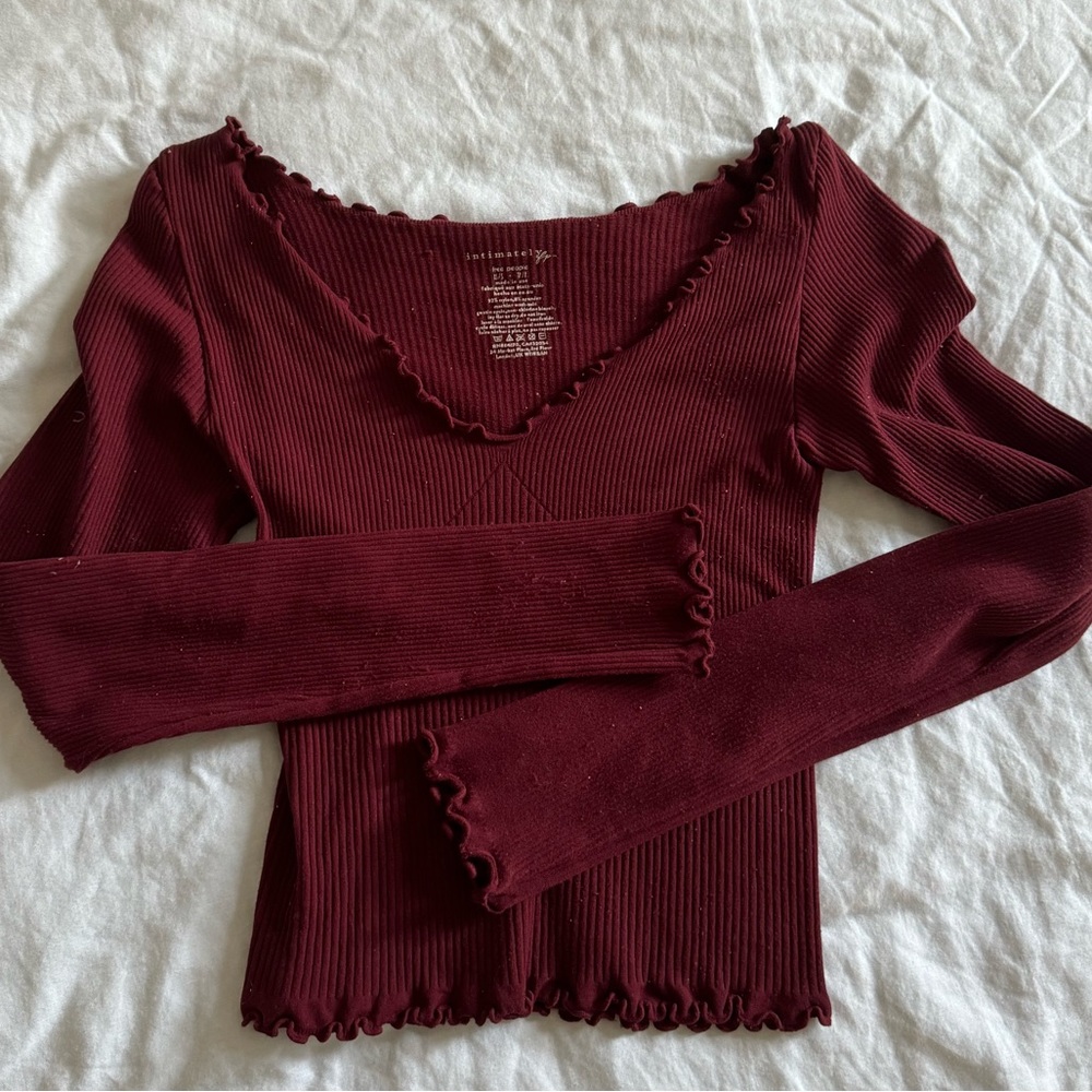 Free People red long sleeve top size xs/s